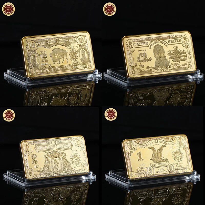 WR Золотая слитка банкнот американская Серебряная Монета КОПИЯ металлическая
