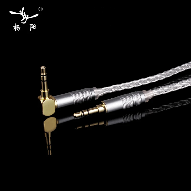 YYAUDIO Y 8 Hifi 3 5 мм AUX кабель высокого качества 7N OCC позолоченный штекер до аудио