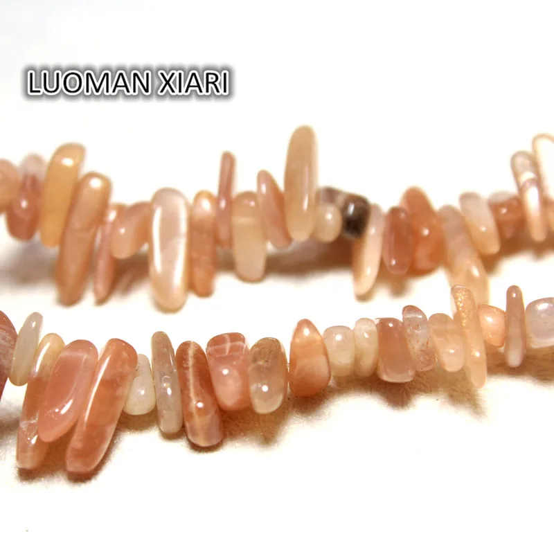Бусины Из Натурального оранжевого лунного камня в форме палочки 10-15 мм |