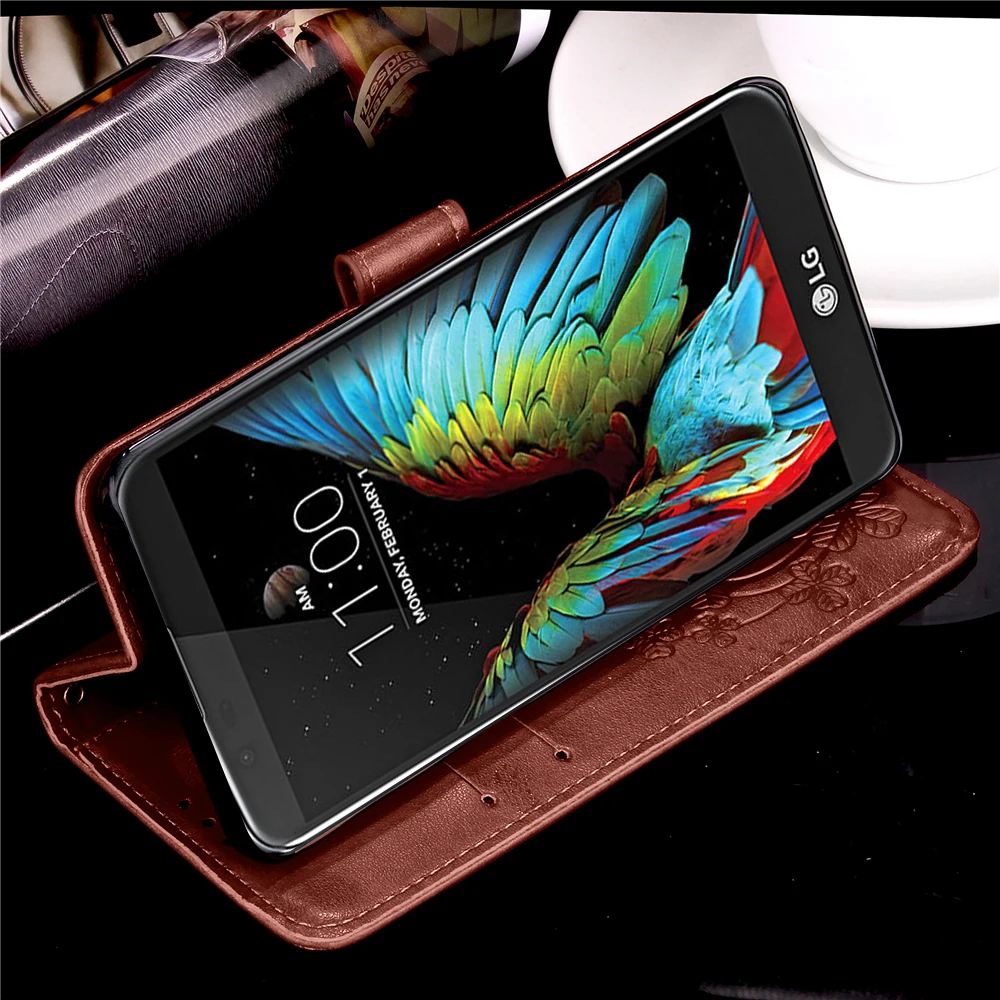 Чехол для LG K10 LGK10 флип Чехол чехол Роскошный кожаный чехол для LG K 10 K10 4 аппарат не привязан к оператору сотовой связи K430ds K430 K420 K420N K410 бумажник чехол для телефона чехол s
