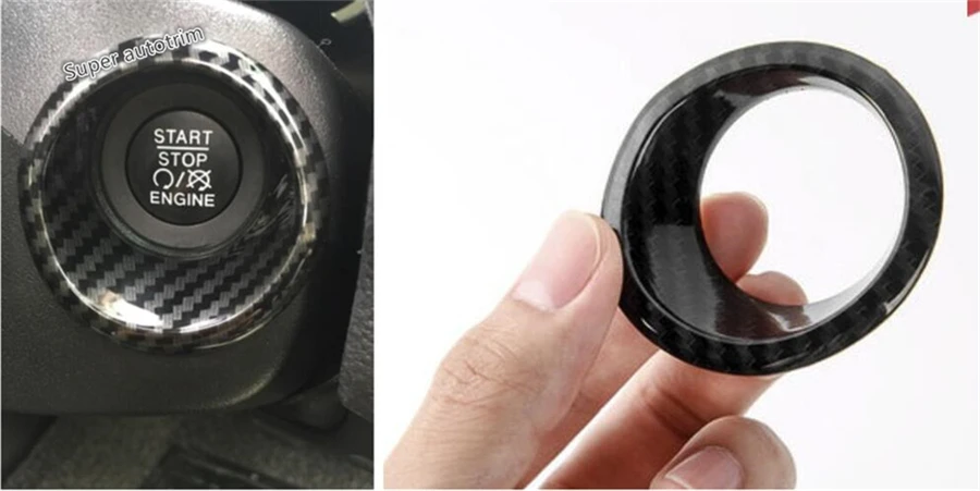 Lapetus Start Stop Engine Push Button Frame Key Ring Cover Trim Accessories Interior For Jeep Compass 2017 - 2020 ABS | Автомобили и