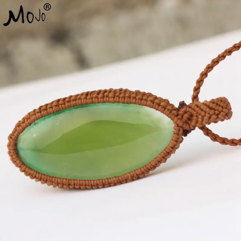 Green Carnelian Pendant Handmade Fashion Ethnic Boho Tibetan Jewelry Necklace Chokers Necklaces for Women MJ-STN011 | Украшения и