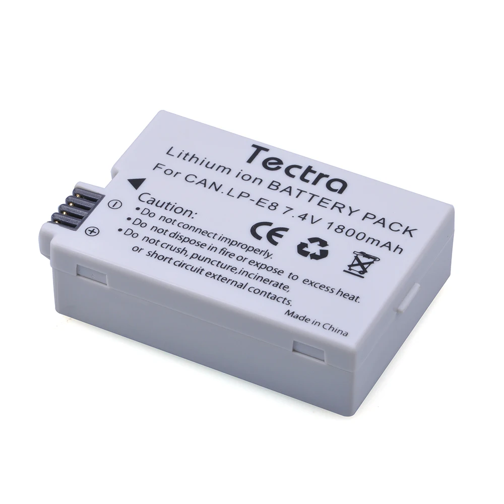 Tectra 3 шт. LP-E8 LPE8 LP E8 литий-ионный Аккумулятор для Canon EOS 550D 600D 700D Rebel T2i T3i T4i T5i |