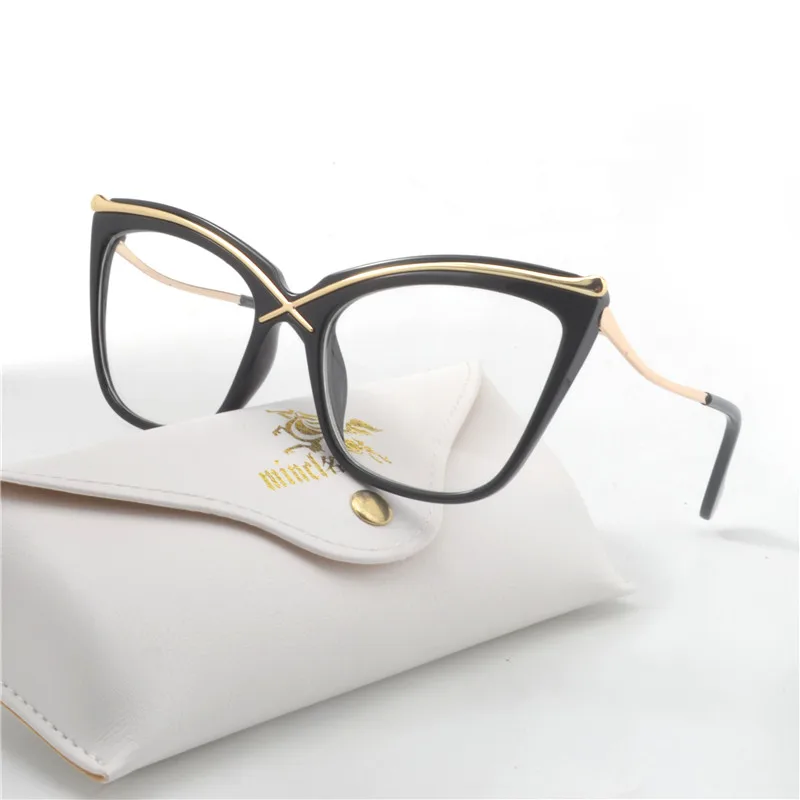MINCL/ 2018 модные квадратные оправы для очков женщин Cat UV400 трендовые стили брендовые