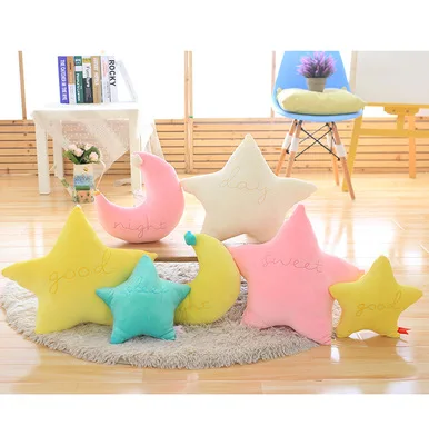 Луна подушка в форме звезды украшения Детские плюшевые игрушки утешение