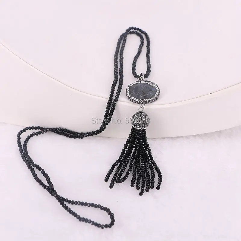 Ожерелье с подвеской в стиле бохо 5 нитей Новое поступление украшенное стразами и