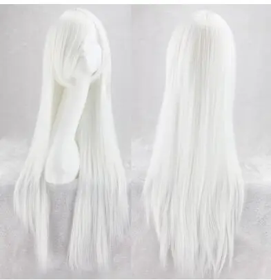silver white Женские 100 см 4" длинные женские синтетические парики для косплея волосы костюмы на Хэллоуин Perruque Peruca Femininas Coser - Цвет: silver white