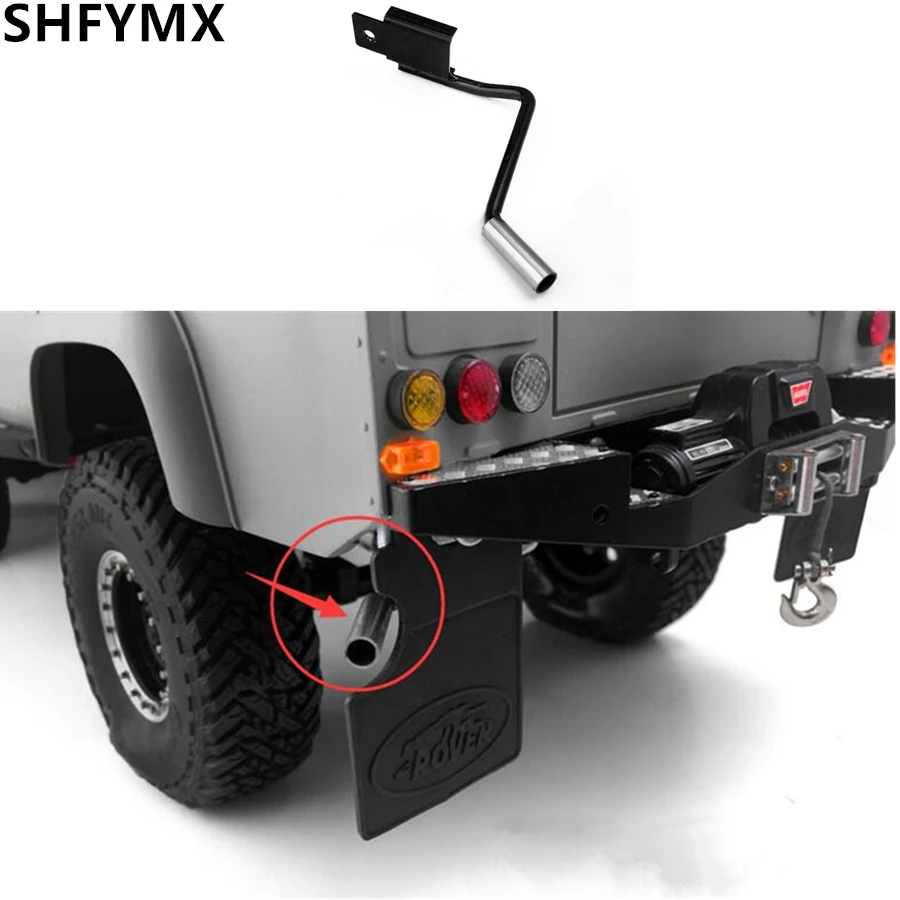 Металлическая Имитация выхлопной трубы в сборе для 1/10 RC Crawler Car 4WD D90 D110 игрушки с