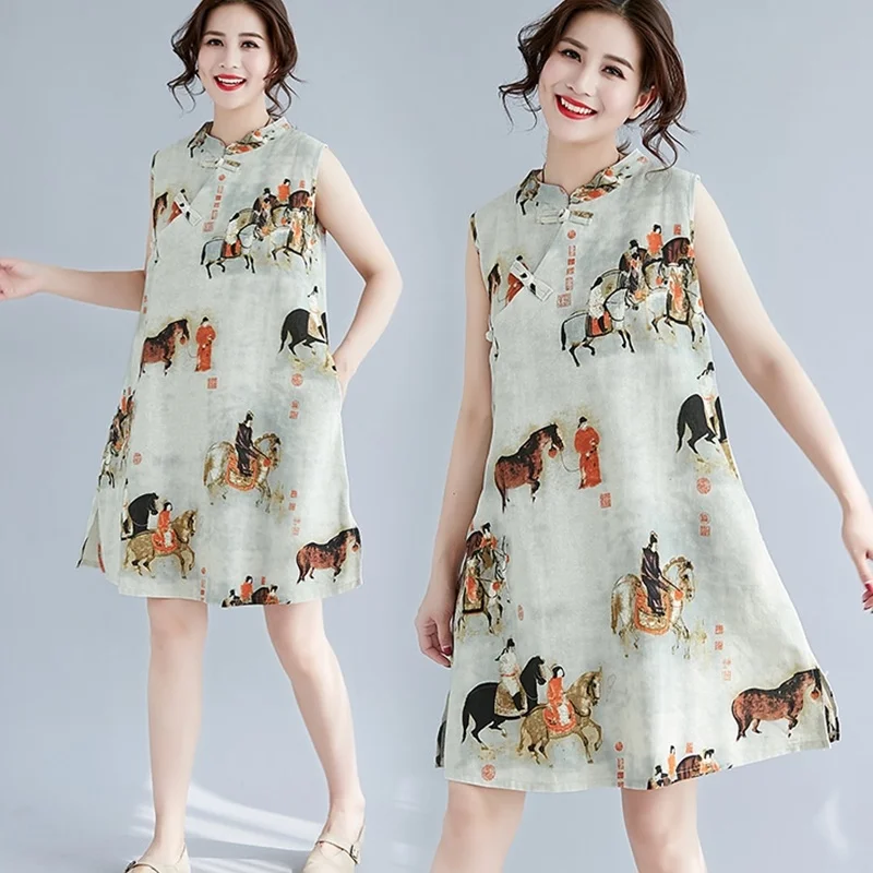 Женские платья Новое поступление 2019 летнее хлопковое льняное современное