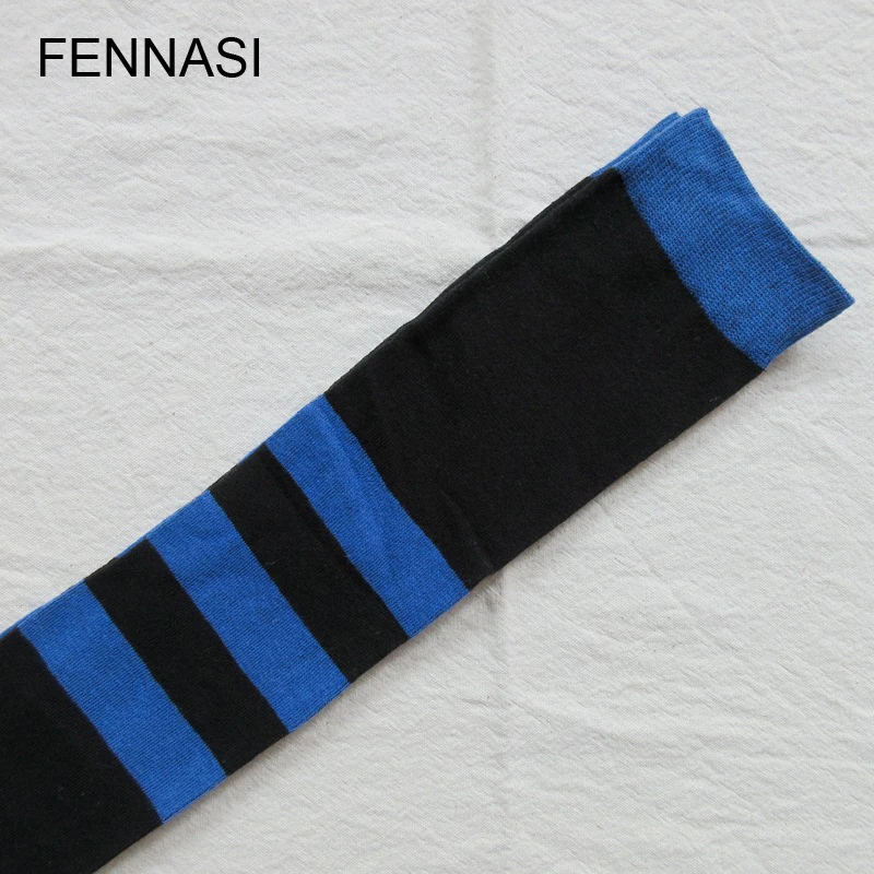 

FENNASI Women's Thick Striped Sexy Stockings Cute Long Socks School Kawaii Thigh High Stockings Female Cotton Knee High Socks