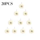 Полировальная головка с хвостовиком, 1 дюйм фетр для тонкой шерсти, подходит для вращающихся инструментов Dremel, аксессуары для полировки, шлифования ювелирных изделий, колесиков из драгоценных металлов, 20 шт.