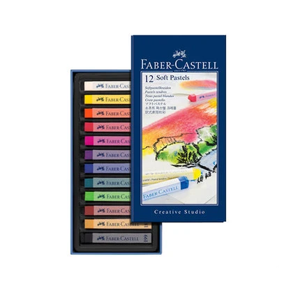 12 colors Faber-Castell пастельный палка 12/24/36/48/72 Цвета окрашенная Мел восковой Цвета синий коробка масло Пастель мягких пастельных Blando для творчества - Цвет: 12 colors