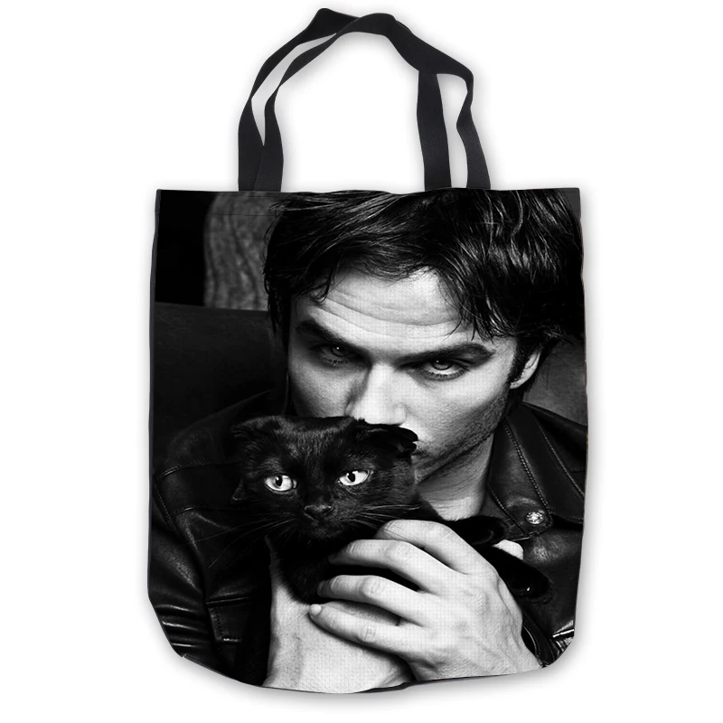 Пользовательские холст ian somerhalder ToteBags Ручные Сумки хозяйственная сумка