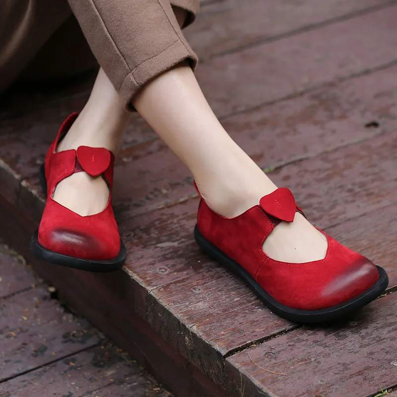 Женские замшевые туфли ручной работы красные черные или кофейные винтажные