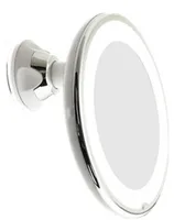 10X Vanity Mirror Wall Bathroom Mirror Smart Magnifying LED Makeup Illuminated Magnifier Wall Mirror for Bathroom Table Round