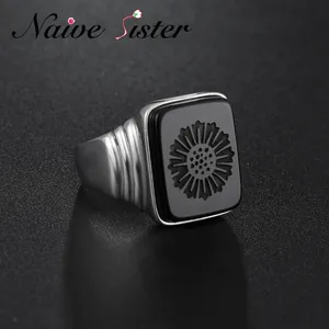 Leonardo Dicaprio Ring the Great Gatsby Black Onyx Rings for Men Love Jewelry Wholesale