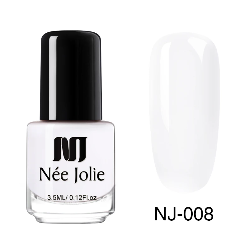 Jelly NJ-008 NEE JOLIE 3.5ml Candy Nude Color Nail Polish Fast Dry Semi-transparent Jelly Effect Environmental Nail Varnish - Цвет: Jelly NJ-008