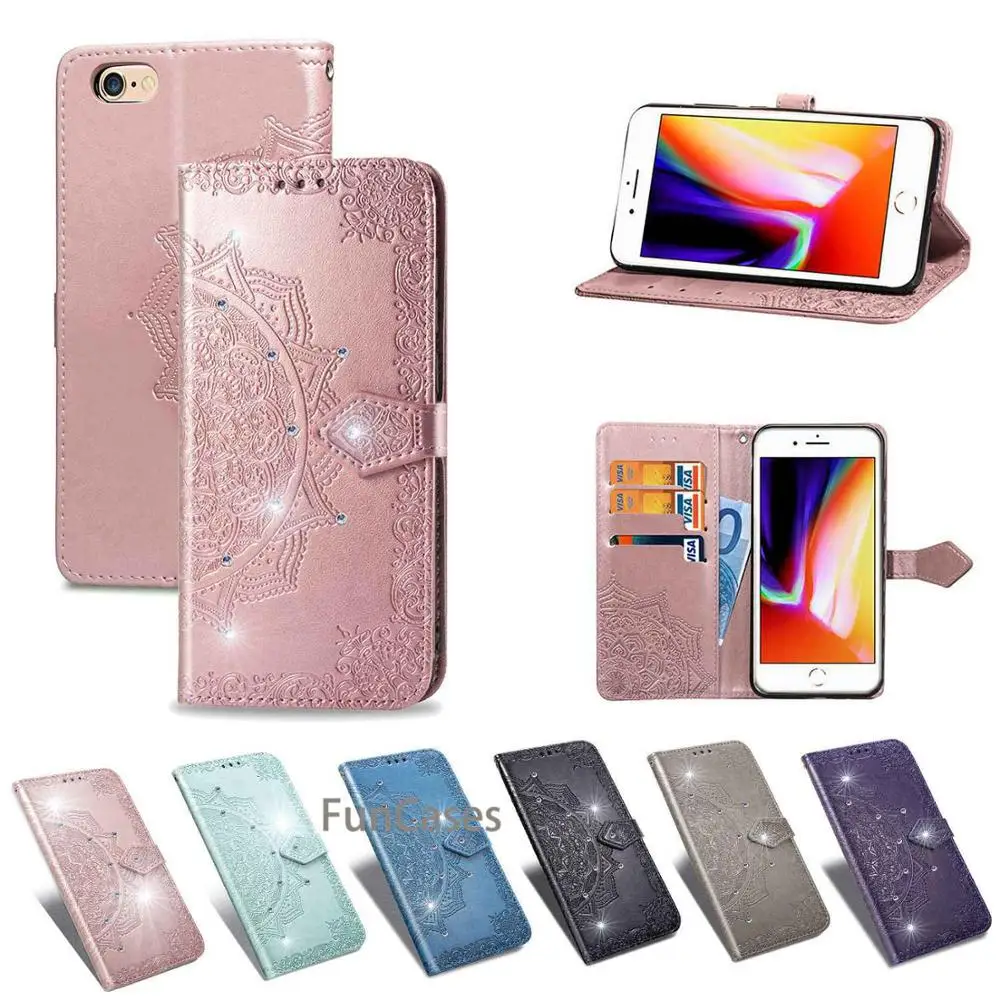 Чехол Кошелек из искусственной кожи для iphone 6 s чехол телефона с магнитным