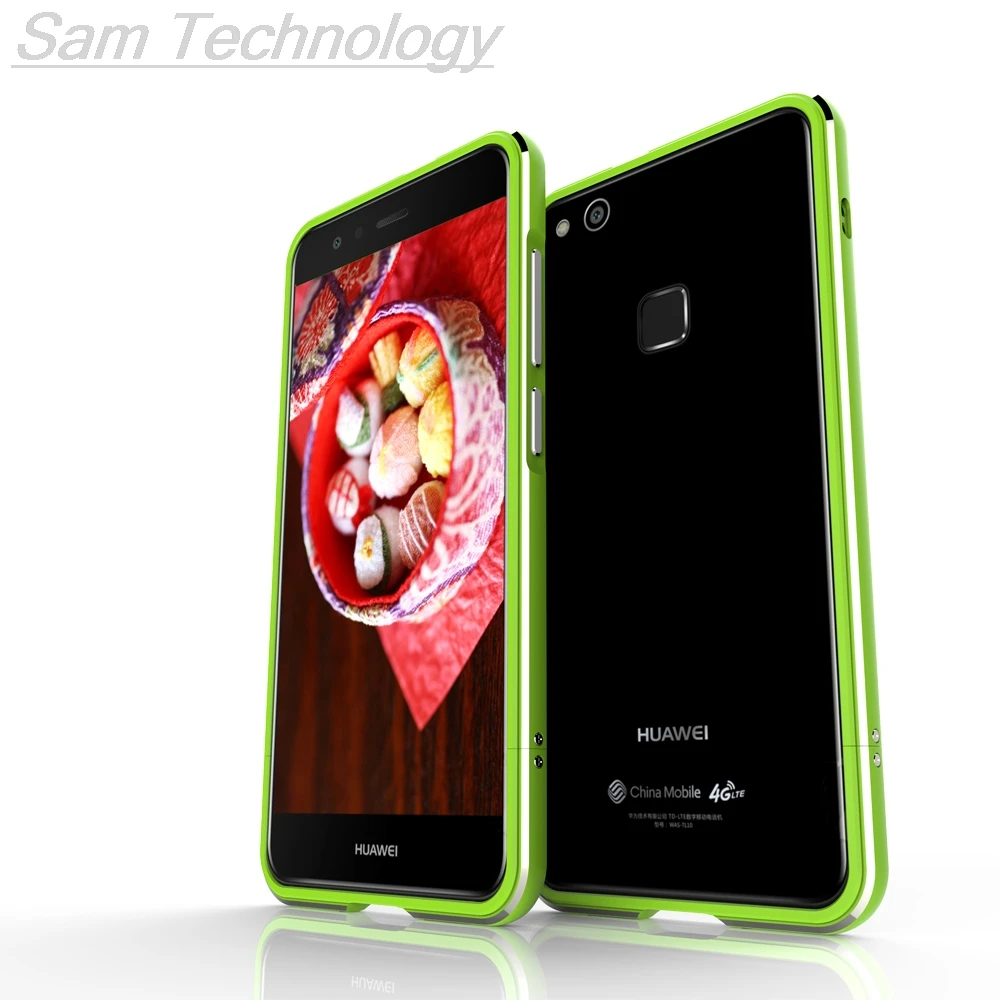 Роскошные Делюкс ультра тонкий алюминиевый бампер для huawei P10 Lite 5," чехол+ 2 пленки(1 на передней панели+ 1 сзади