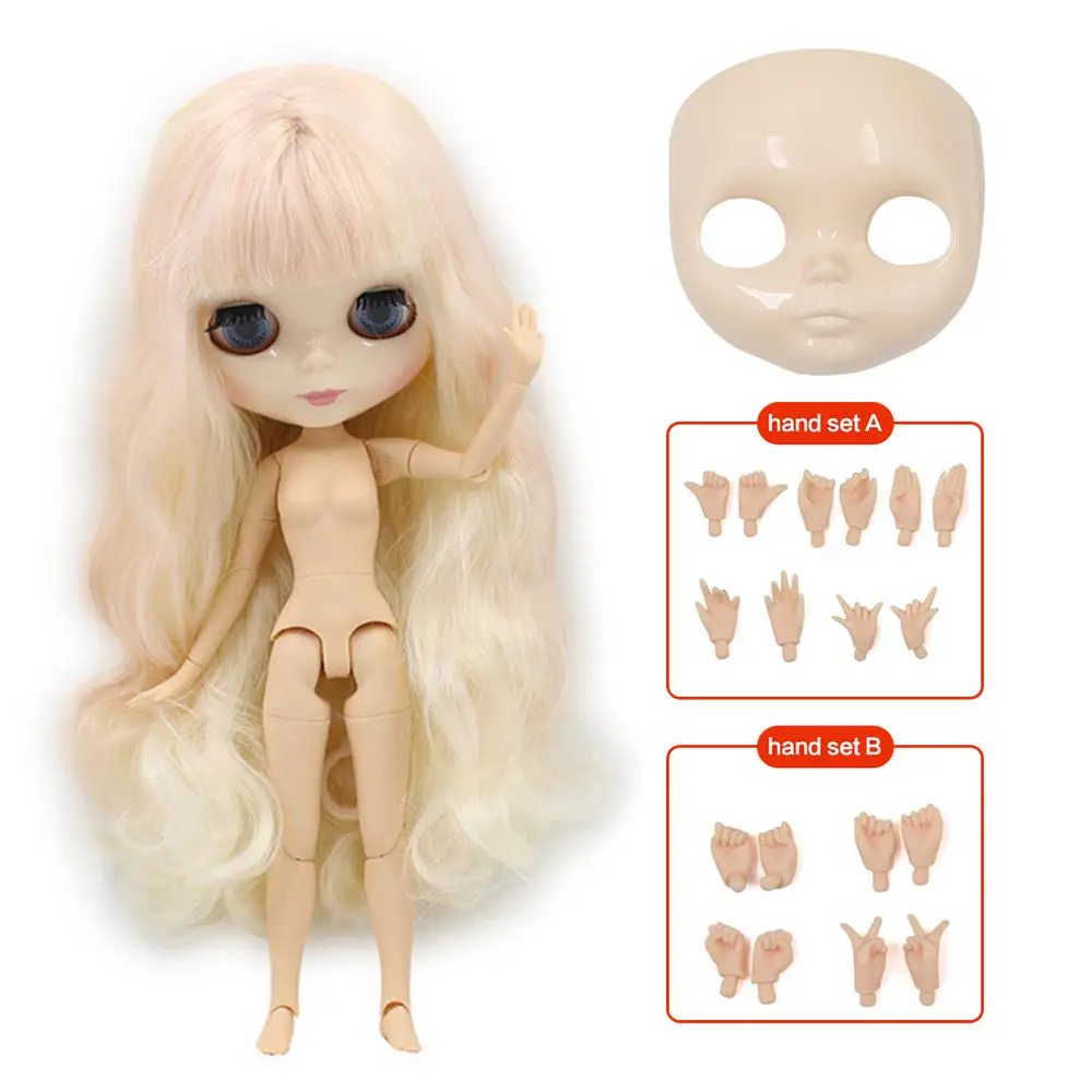 Joint body Ледяная фабрика Blyth кукла шарнир тело DIY обнаженные игрушки BJD модные куклы девушка подарок Специальное предложение на продажу с лицом оболочки ручной набор A& B - Цвет: Joint body
