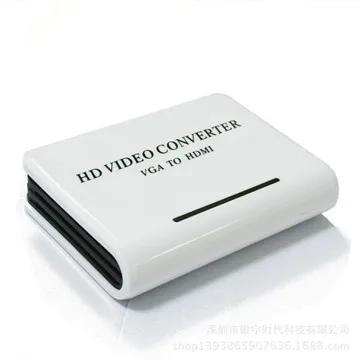 Конвертер VGA в HDMI HDTV для ПК и ноутбуков преобразователь с аудиовходом 3 5 мм HD