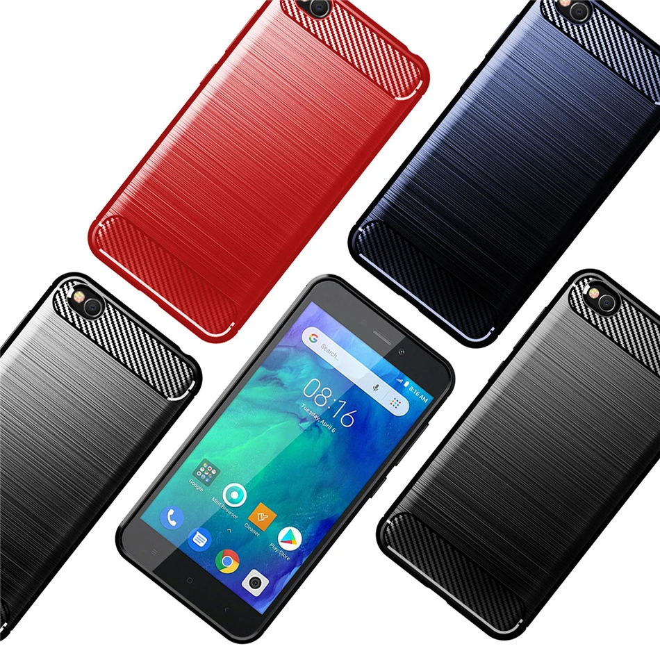 Мягкий силиконовый чехол для телефона Redmi Go из углеродного волокна Xiaomi Mi9 Mi8 Lite Note 5