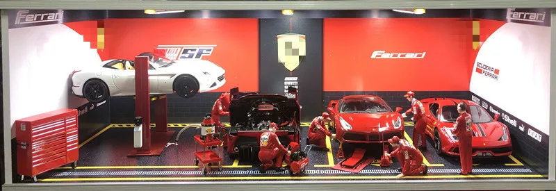 Литой металлический 1:18 для гаража и парка, модель для ремонта на рынке, инструменты из сплава, аксессуары для сцены, игрушки