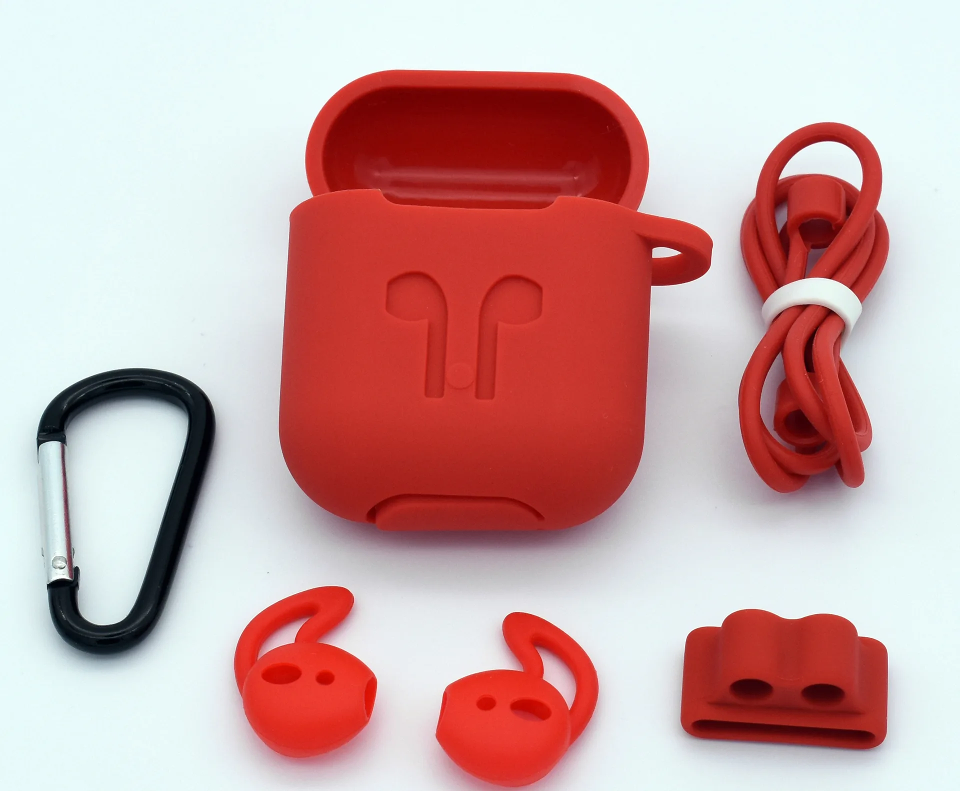 A01-Red 1 шт ТПУ силиконовый Bluetooth чехол для наушников для Airpods противоударный защитный чехол для наушников для Apple Airpods зарядная коробка - Цвет: A01-Red