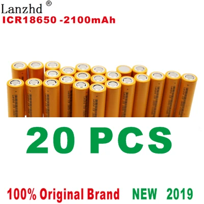 8-40 шт перезаряжаемая 18650 батарея 2100mAh литий-ионные батареи 3,7 V для samsung 18650 литиевая батарея для фонарика ноутбука игрушка - Цвет: 20 PCS