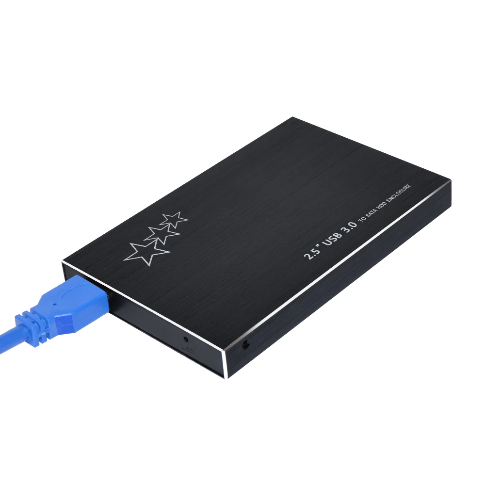 Портативный Футляр для внешнего накопителя HDD SATA к USB 3,0 жесткий диск 2,5 дюймов алюминиевый корпус для жестких дисков с usb-кабелем