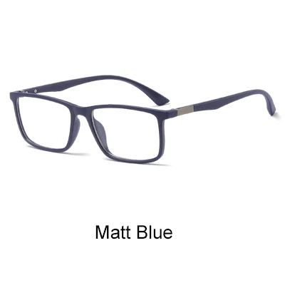 Matt Blue Ralferty, оптические очки, оправа, Мужские квадратные дизайнерские очки TR90, ультралегкие очки по рецепту, очки для близорукости, oculos de grau F8005 - Цвет оправы: Matt Blue