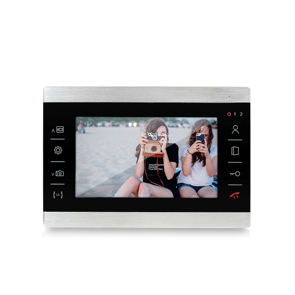 Dragonsview 7 inch video door phone doorbell intercom kit Intercom 6 Monitors 1 Outdoor Station Waterproof DayNight View Record |
