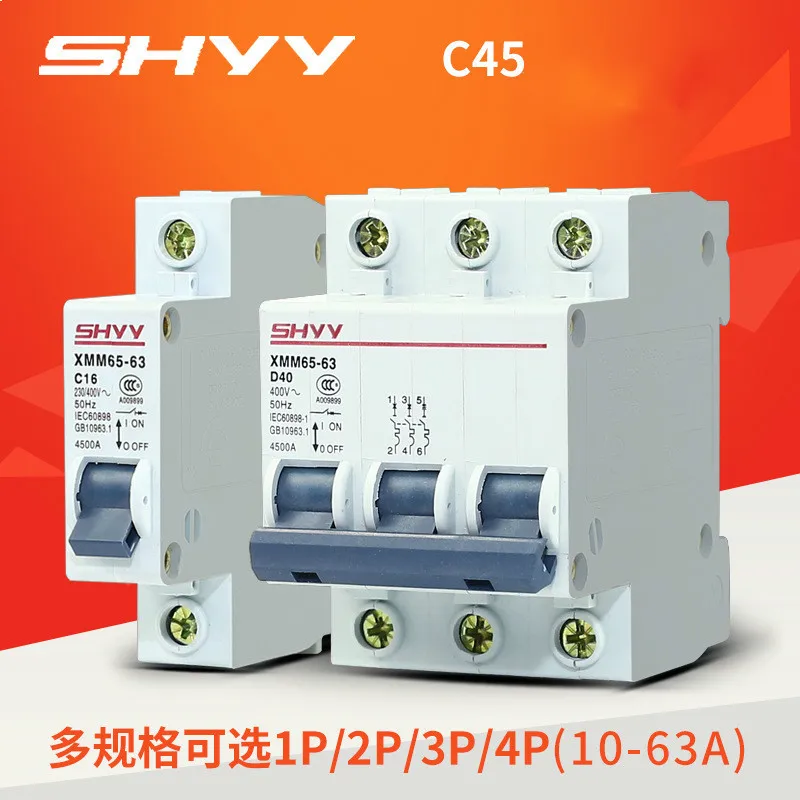 

Supplies DZ47 Atmosphere Switch C45 Household Air Open MCB Miniature 1P 2P 3P 4P Small-sized Circuit Breaker 6A 10A 16A 20A 63A