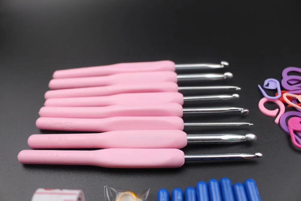 Набор инструментов для вязания 16 шт. крючков и чехлов|crochet set|craft crochetknitting needles |