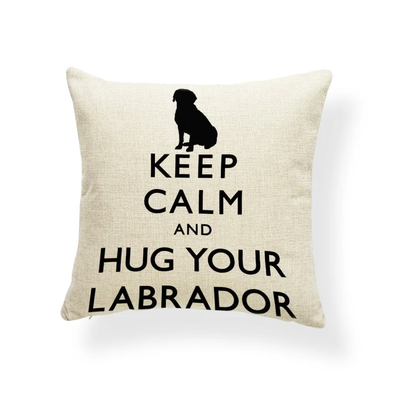 Лабрадор подушки Doberman Pit Bull береговой пляж улучшение украшения черный Dakimakura 43 см