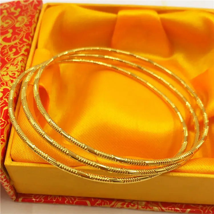 Модный высококачественный изысканный круглый браслет золотого цвета