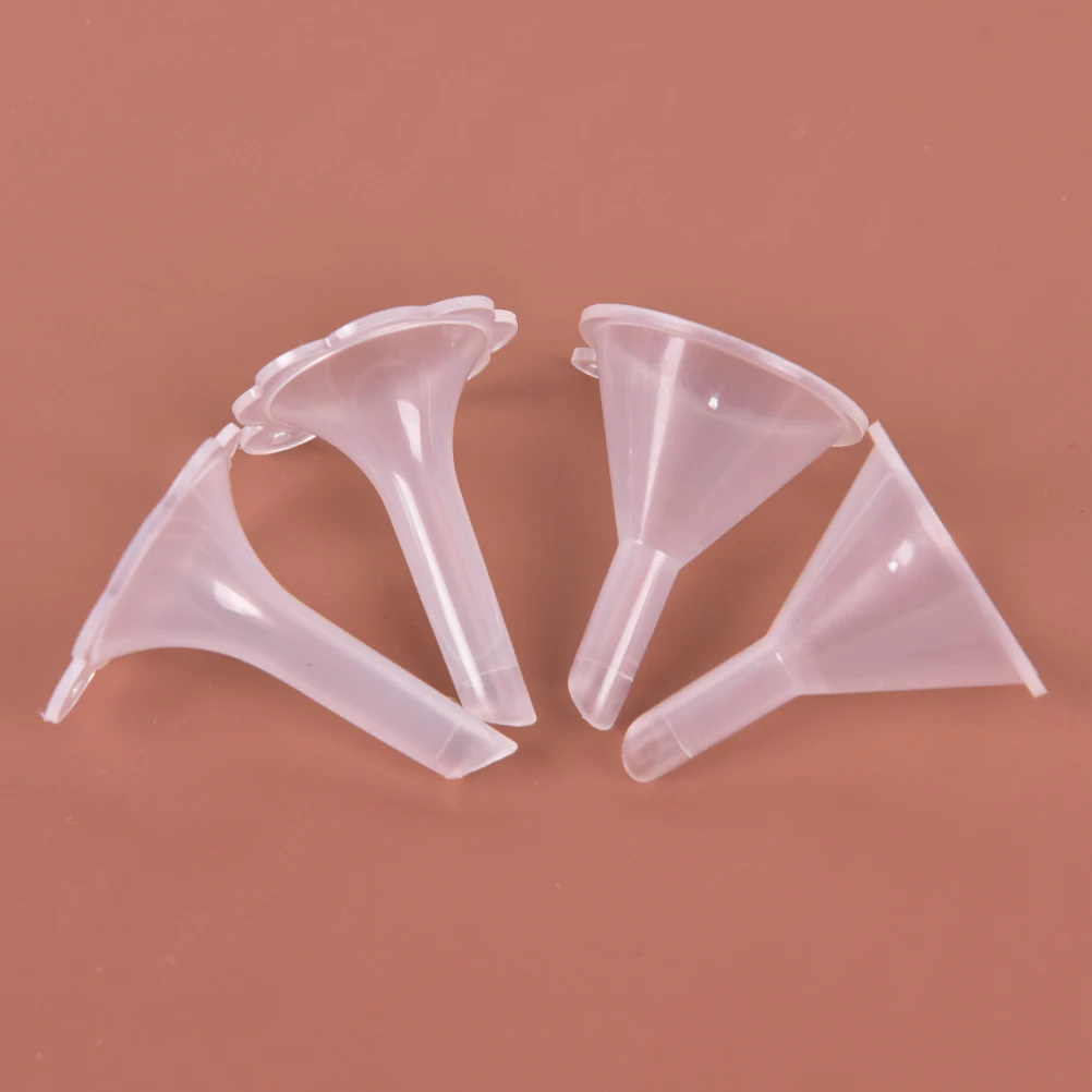 2X мини пластиковые прозрачные жидкие масляные воронки лабораторные Небольшие