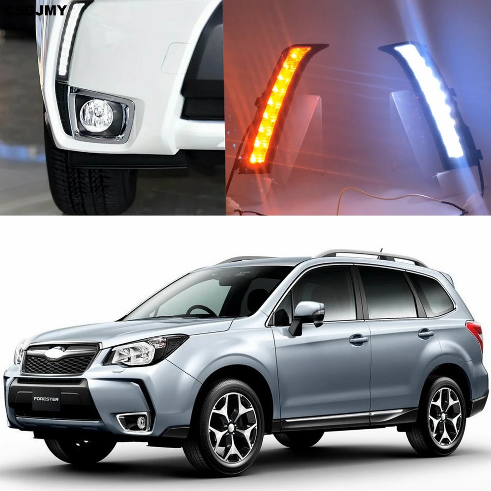CSGJMY 2 шт. Автомобильный светодиодный светильник drl Дневной ходовой для Subaru Forester 2013