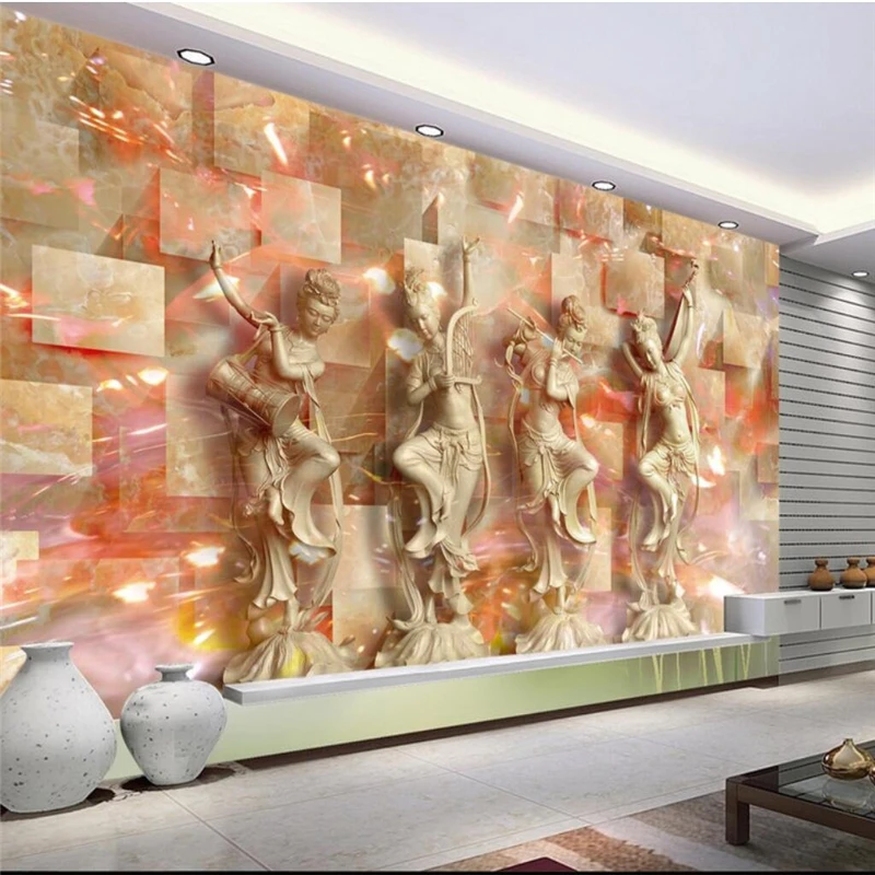 

beibehang Customize any size 3D wallpaper fresco Chinese classic four beautiful 3D TV background wall papel de parede