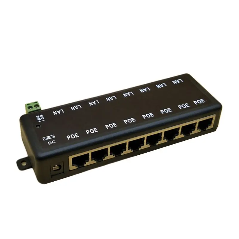 Новый 8 портов POE сплиттер для CCTV сети камера питания по Ethernet IEEE802.3af|Коробки