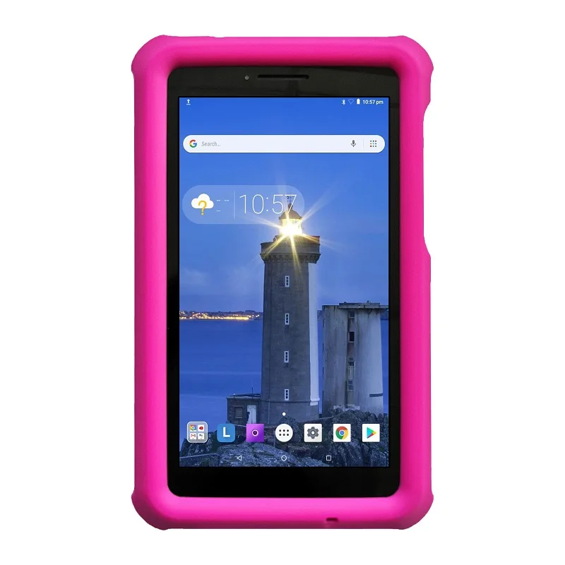 Pink MingShore детский безопасный Чехол для lenovo Tab E7 TB-7104F Силиконовый противоударный чехол Tab E7 7,0 дюймов 7104 планшет Прочный чехол s - Цвет: Pink