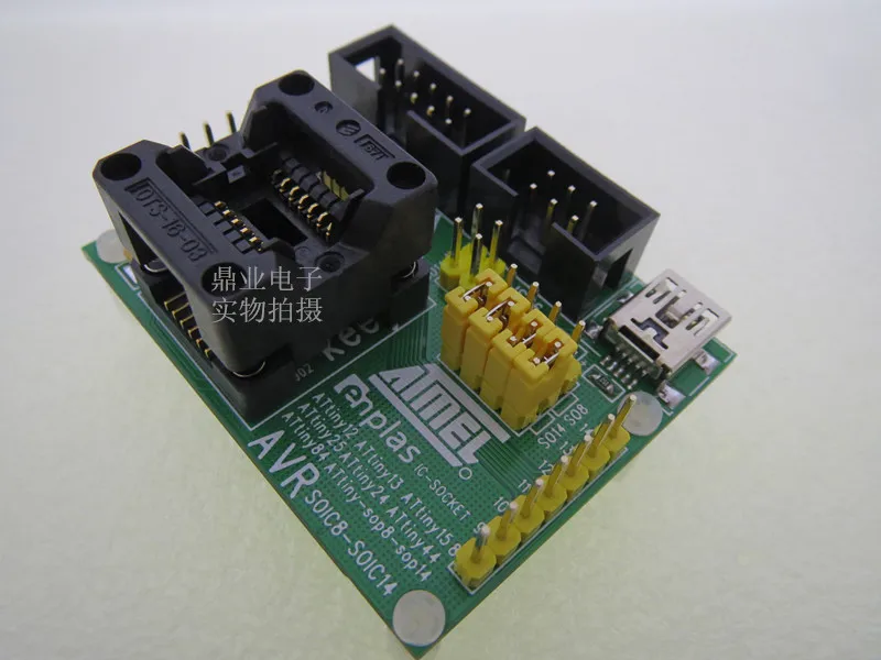 Оригинальное тестовое сиденье ATMEL IC ATtiny12/13/15/25/24/44/84 зажигающее устройство