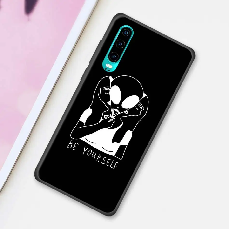 Милый черный чехол Alien Believe UFO ET для huawei P30 20 Pro P10 P20 P30 Lite mate 10 20 Lite P Smart Plus