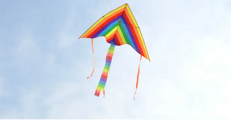 Нейлоновый радужный длинный хвост для спорта на открытом воздухе|triangle kites|kite