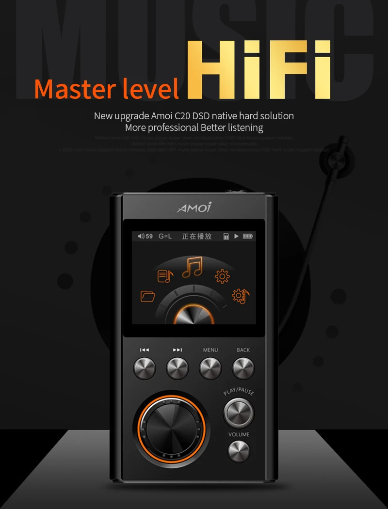 AMOI X10S MP3 Hifi плеер обновленная версия DSD64 HIFI музыка Высокое качество Мини Спортивный ЦАП WM8965 процессор 16 Гб