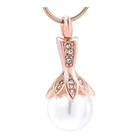 Женское Ожерелье с розами IJD9932, жемчужное ожерелье для кремации, держатель для пепла