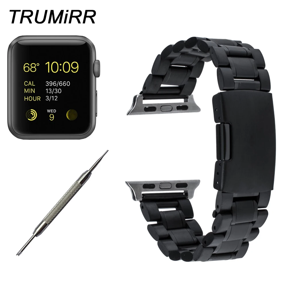 Ремешок для часов из нержавеющей стали + адаптер инструмент iWatch Apple Watch Sport Edition 38