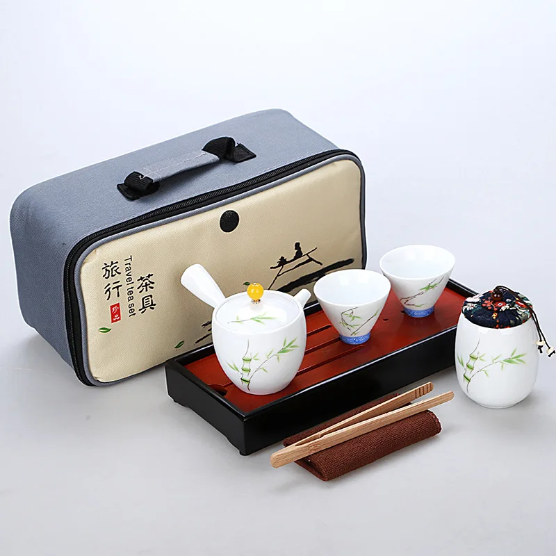 Портативный путешествия Чай набор посуды Керамика чайный кунг-фу комплект