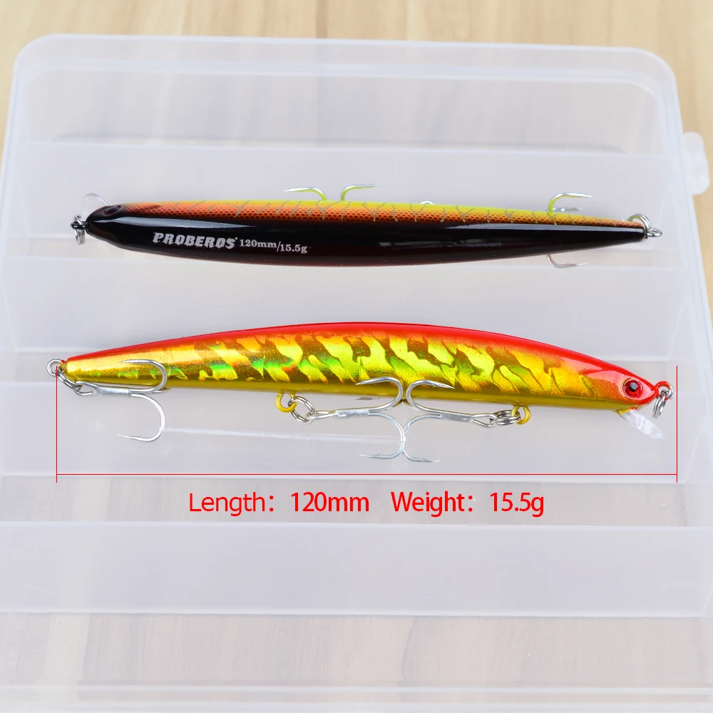 

5pc/Box Fishing Lure Exported to Japan Bass 5 color Fishing Bait 15.5g-0.54oz/12cm-4.7" Fishing tackle #6 BKB 3X Hook Retail Box