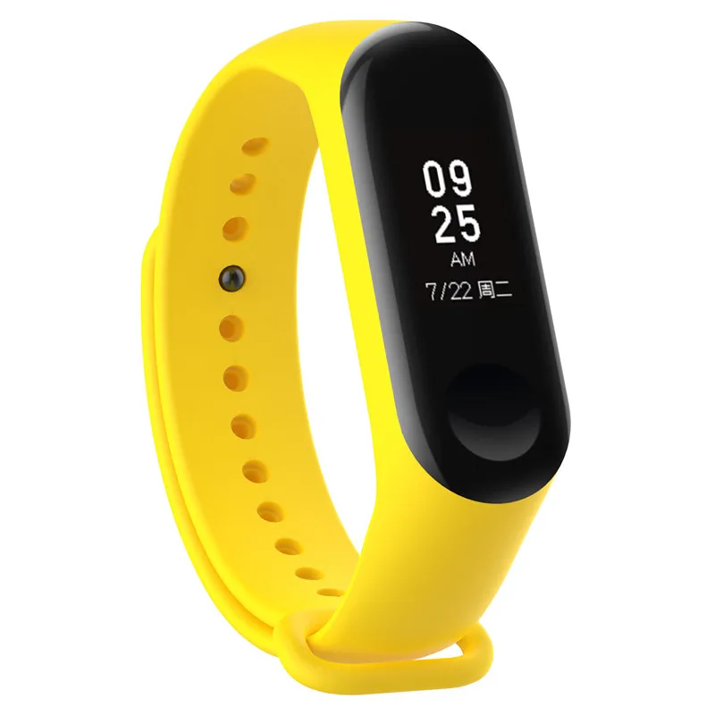 10 шт./компл. яркие силиконовые часы ремешок для спортивной камеры Xiao mi Band 3 спортивная мягкая резина заменить ремень Smart mi Band 3 Ремешки для наручных часов